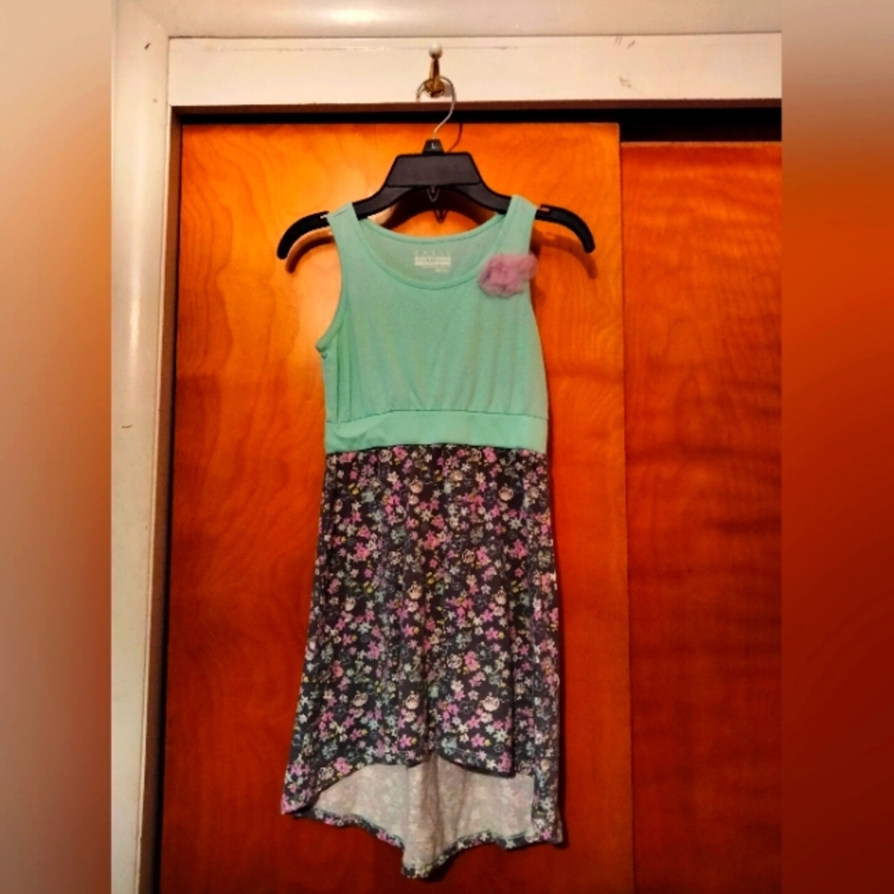 Basic Editions Girls Mint floral Maxi Dress